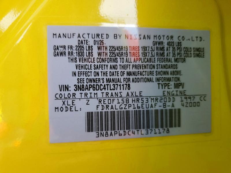 Aukcja sprzedaży 2026 Nissan Kicks, vin: 3N8AP6DC4TL371178, numer aukcji: 54924626