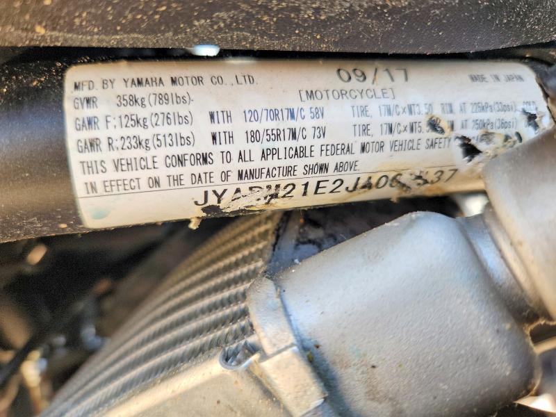 2018 Yamaha Xsr700 მანქანა იყიდება აუქციონზე, vin: JYARM21E2JA000137, აუქციონის ნომერი: 55427066