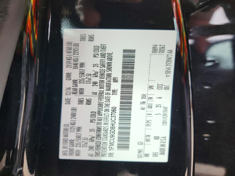 Aukcja sprzedaży 2017 Ford Escape, vin: 1FMCU9GD8HUC37060, numer aukcji: 52499016