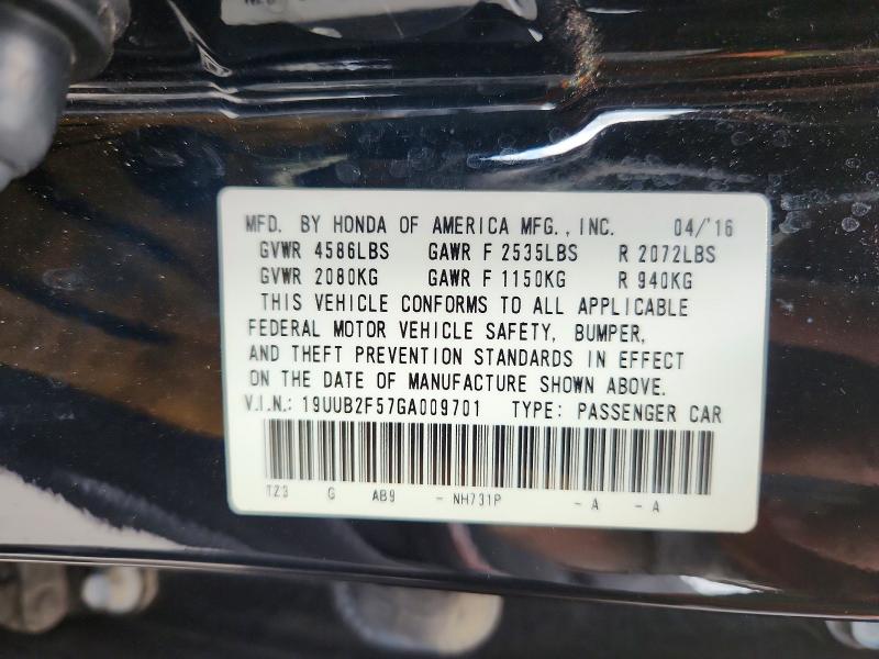 55591956 :رقم المزاد ، 19UUB2F57GA009701 vin ، 2016 Acura Tlx مزاد بيع