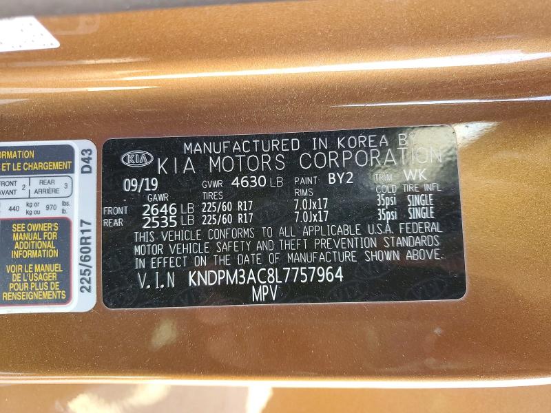 Продажа на аукционе авто 2020 Kia Sportage, vin: KNDPM3AC8L7757964, номер лота: 55202416