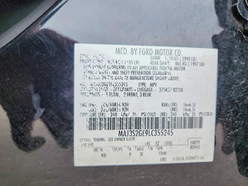 Продажа на аукционе авто 2020 Ford Ecosport, vin: MAJ3S2GE9LC355245, номер лота: 55229986