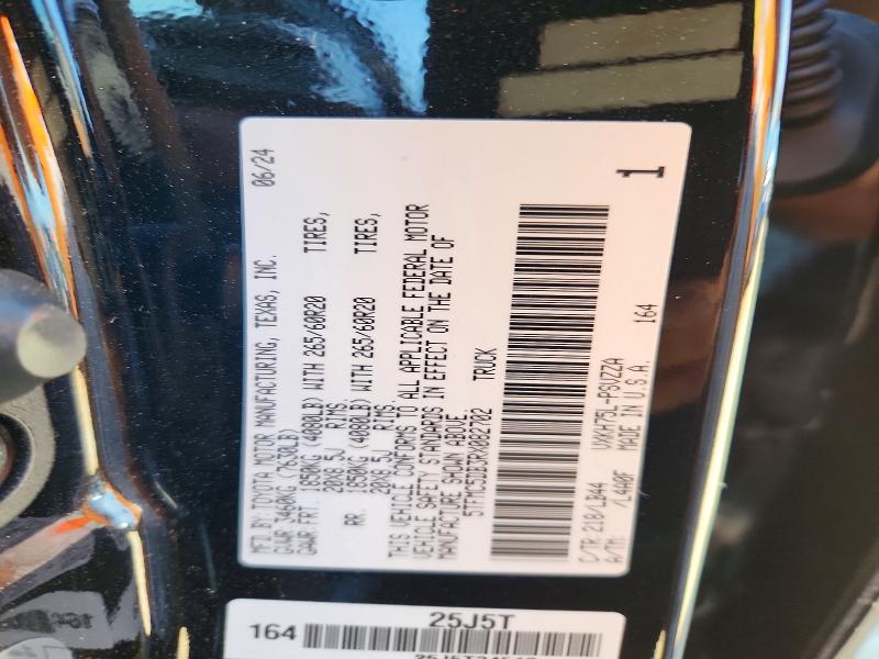 Продаж на аукціоні авто 2024 Toyota Tundra, vin: 5TFMC5DB3RX082702, номер лоту: 52247156