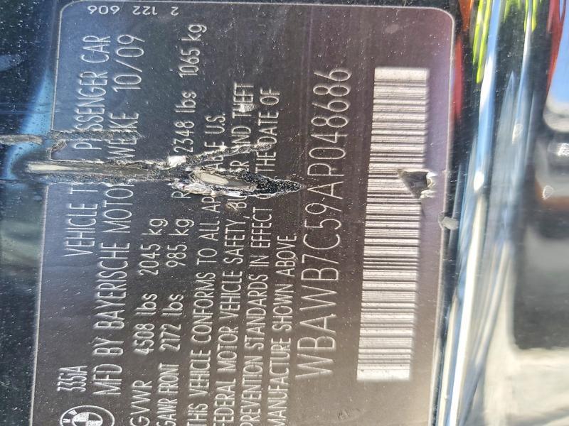 54127646 :رقم المزاد ، WBAWB7C59AP048686 vin ، 2010 Bmw 335 مزاد بيع
