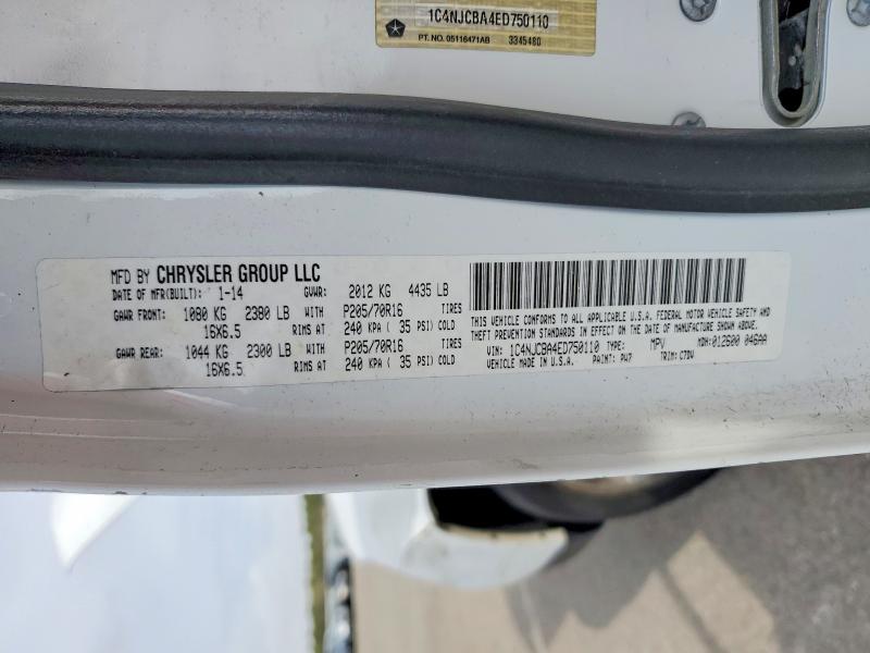Aukcja sprzedaży 2014 Jeep Compass, vin: 1C4NJCBA4ED750110, numer aukcji: 52560026