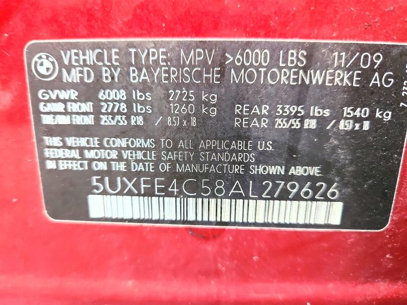 Продаж на аукціоні авто 2010 Bmw X5, vin: 5UXFE4C58AL279626, номер лоту: 54444626
