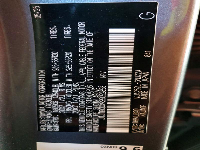 50326796 :رقم المزاد ، JTJTBCDX9S5052858 vin ، 2025 Lexus Gx 550 مزاد بيع