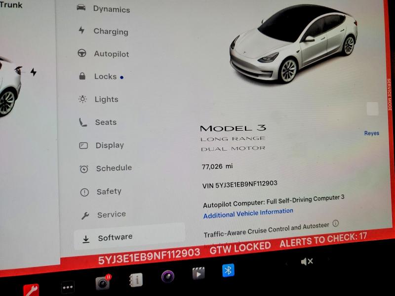 2022 Tesla Model 3 მანქანა იყიდება აუქციონზე, vin: 5YJ3E1EB9NF112903, აუქციონის ნომერი: 53265266