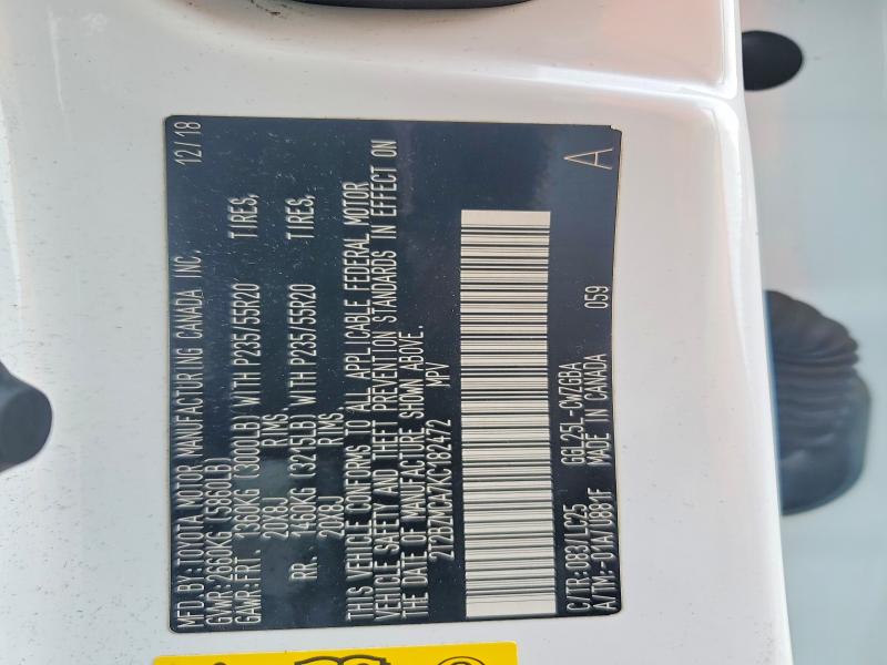 Aukcja sprzedaży 2019 Lexus Rx, vin: 2T2BZMCA7KC182472, numer aukcji: 52192016