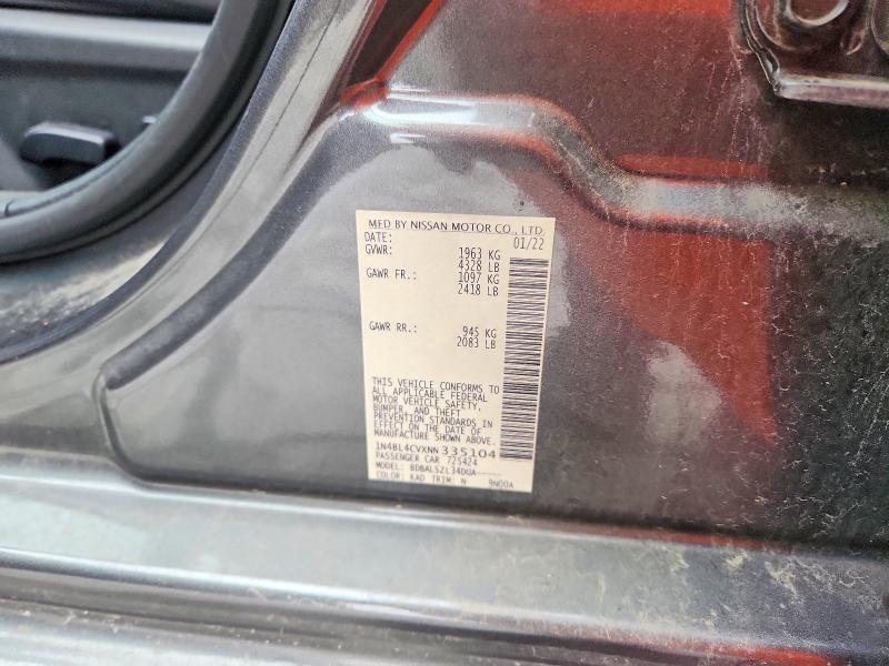 2022 Nissan Altima მანქანა იყიდება აუქციონზე, vin: 1N4BL4CVXNN335104, აუქციონის ნომერი: 52611156