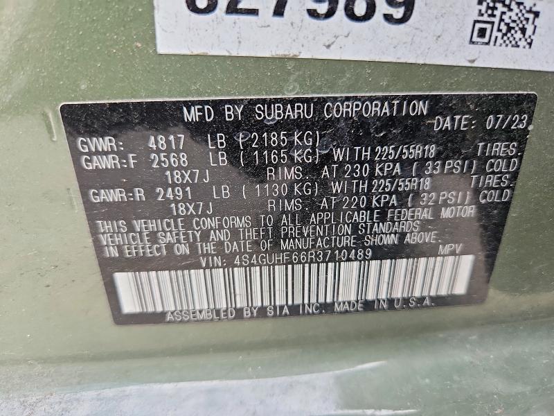 2024 Subaru Crosstrek მანქანა იყიდება აუქციონზე, vin: 4S4GUHF66R3710489, აუქციონის ნომერი: 54684256