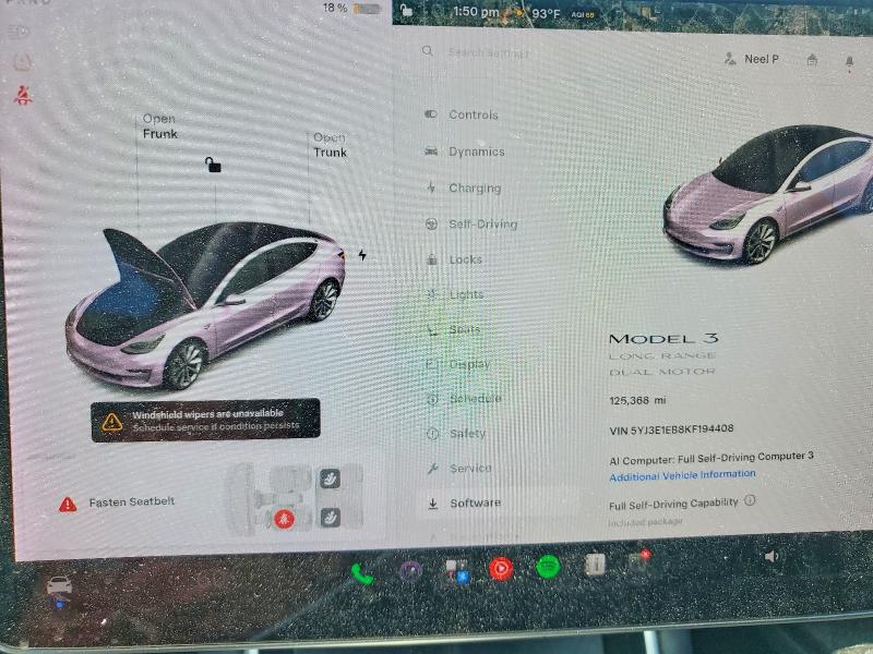 2019 Tesla Mdl 3 მანქანა იყიდება აუქციონზე, vin: 5YJ3E1EB8KF194408, აუქციონის ნომერი: 52954126