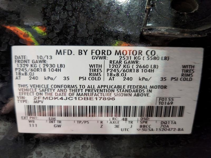Aukcja sprzedaży 2013 Ford Edge, vin: 2FMDK4JC1DBE17896, numer aukcji: 52865166