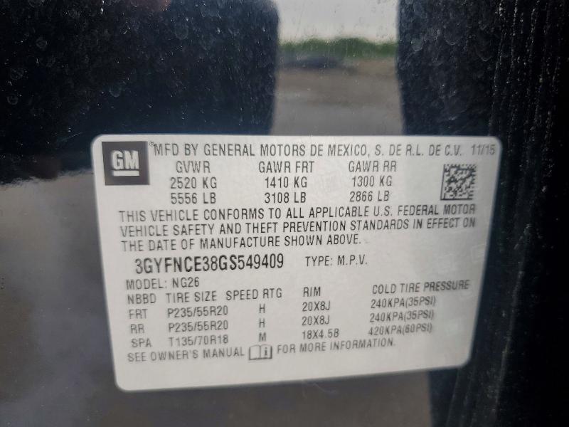 Продажа на аукционе авто 2016 Cadillac Srx, vin: 3GYFNCE38GS549409, номер лота: 54473756