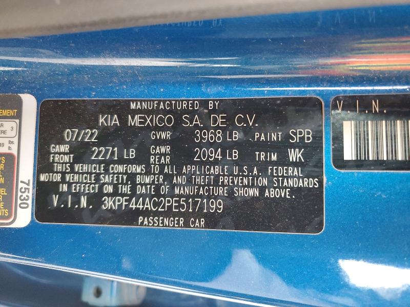 Aukcja sprzedaży 2023 Kia Forte, vin: 3KPF44AC2PE517199, numer aukcji: 54017146