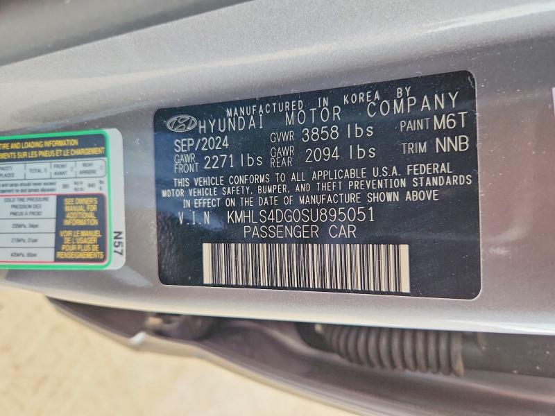 Aukcja sprzedaży 2025 Hyundai Elantra, vin: KMHLS4DG0SU895051, numer aukcji: 52464696