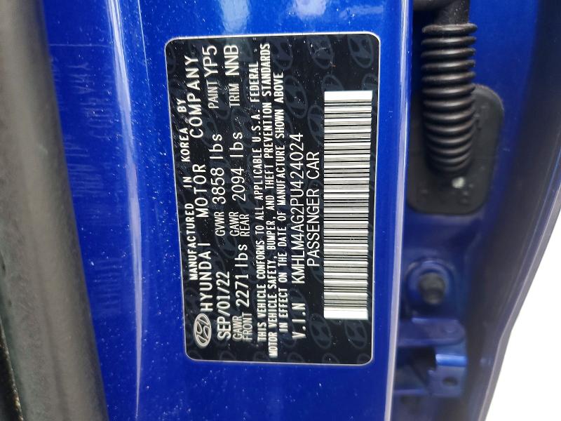54964466 :رقم المزاد ، KMHLM4AG2PU424024 vin ، 2023 Hyundai Elantra مزاد بيع