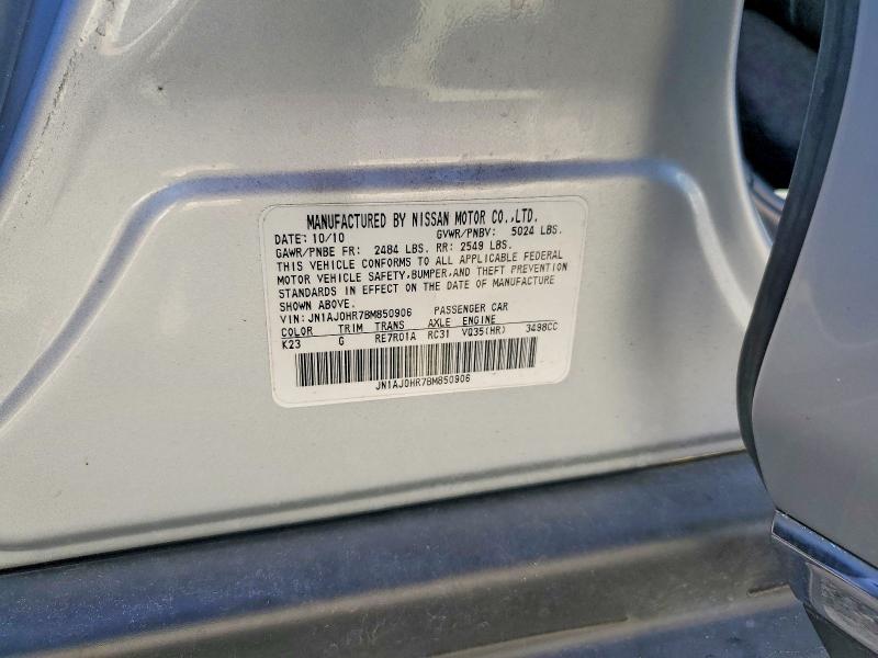 Продажа на аукционе авто 2011 Infiniti Ex35, vin: JN1AJ0HR7BM850906, номер лота: 50563086