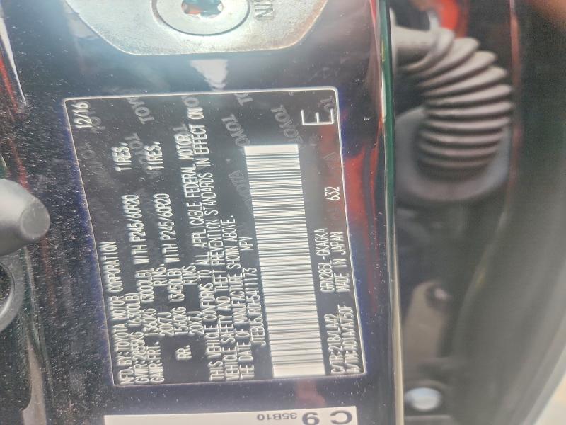 54790706 :رقم المزاد ، JTEBU5JR0H5411173 vin ، 2017 Toyota 4runner مزاد بيع