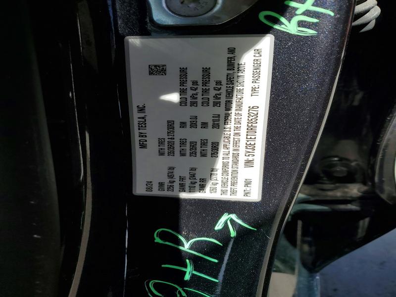 Продаж на аукціоні авто 2024 Tesla Model 3, vin: 5YJ3E1ET0RF853276, номер лоту: 53926866