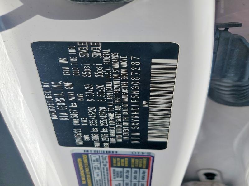 Продаж на аукціоні авто 2022 Kia Sorento, vin: 5XYRHDLF5NG087287, номер лоту: 52567676