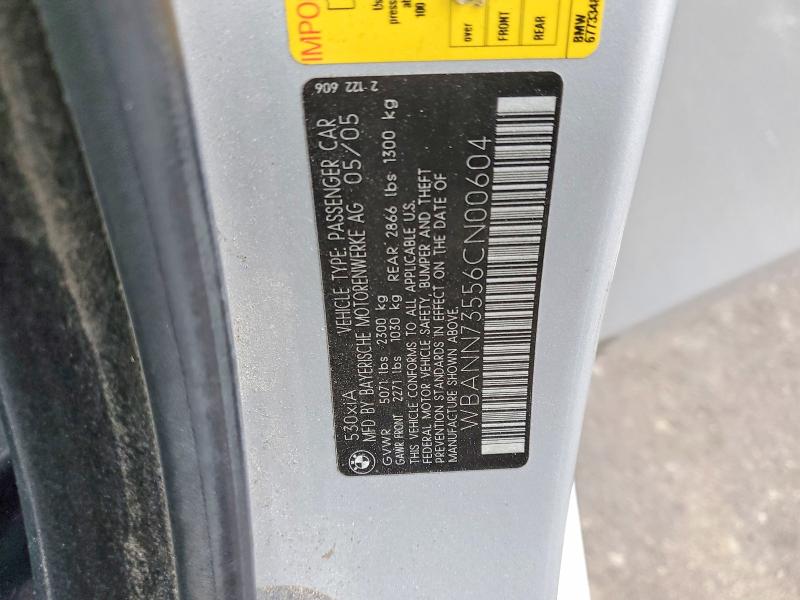 Продажа на аукционе авто 2006 Bmw 530, vin: WBANN73556CN00604, номер лота: 52199536