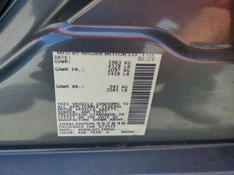 Aukcja sprzedaży 2023 Nissan Altima, vin: 1N4BL4DV9PN357838, numer aukcji: 52561076