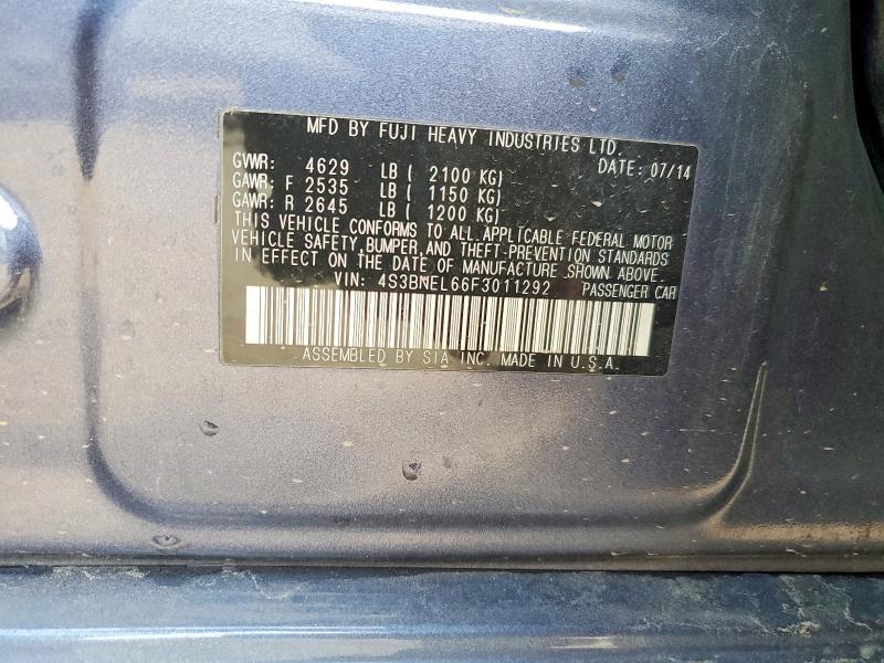 Продаж на аукціоні авто 2015 Subaru Legacy, vin: 4S3BNEL66F3011292, номер лоту: 51996206