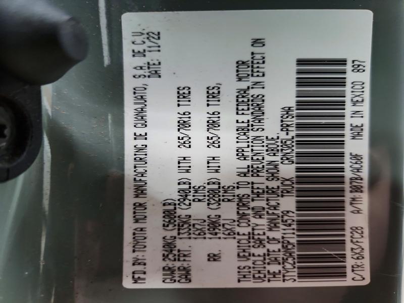 53745186 :رقم المزاد ، 3TYCZ5AN5PT114579 vin ، 2023 Toyota Tacoma مزاد بيع