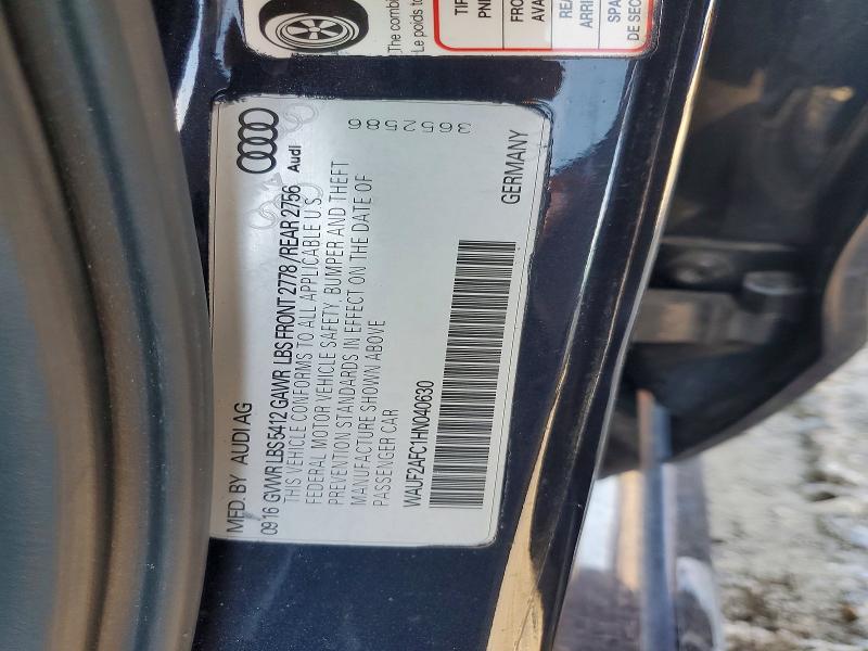 Продаж на аукціоні авто 2017 Audi A6, vin: WAUF2AFC1HN040630, номер лоту: 53219126