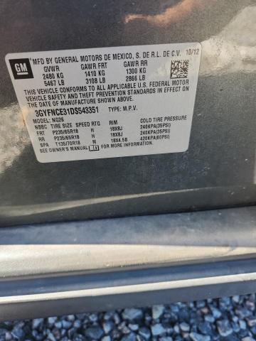 2013 Cadillac Srx მანქანა იყიდება აუქციონზე, vin: 3GYFNCE31DS543351, აუქციონის ნომერი: 52643276