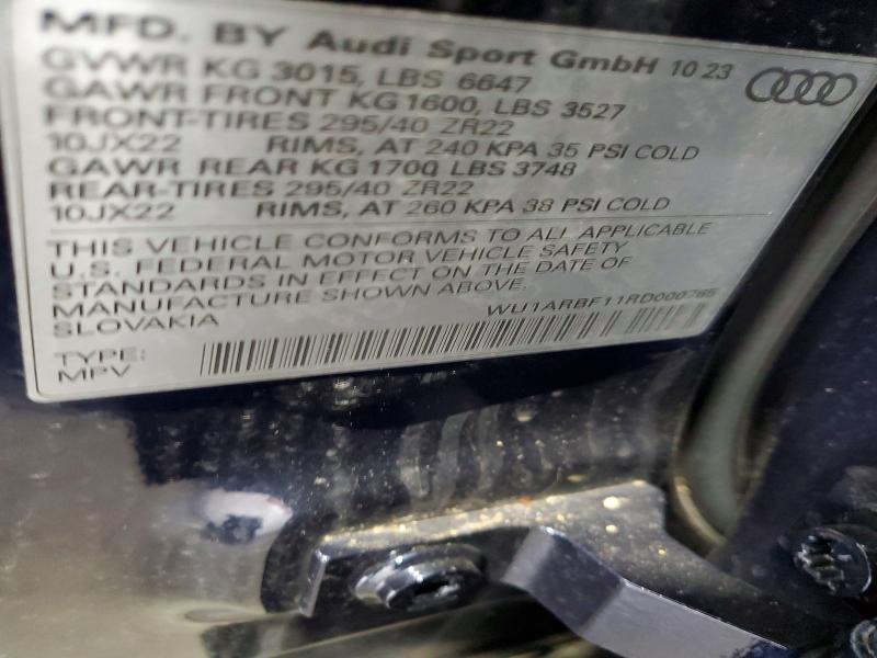 Продаж на аукціоні авто 2024 Audi Rs Q8, vin: WU1ARBF11RD000765, номер лоту: 54762116