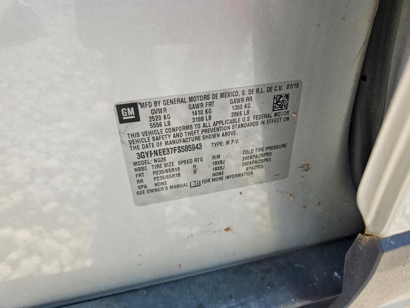 54774276 :رقم المزاد ، 3GYFNEE37FS585943 vin ، 2015 Cadillac Srx مزاد بيع