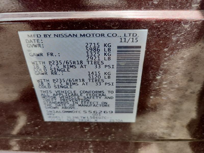 Продажа на аукционе авто 2015 Infiniti Qx60, vin: 5N1AL0MM0FC556269, номер лота: 54992906