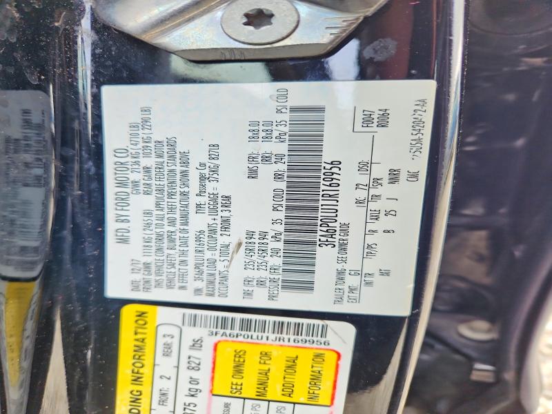 Продажа на аукционе авто 2018 Ford Fusion, vin: 3FA6P0LU1JR169956, номер лота: 54446426