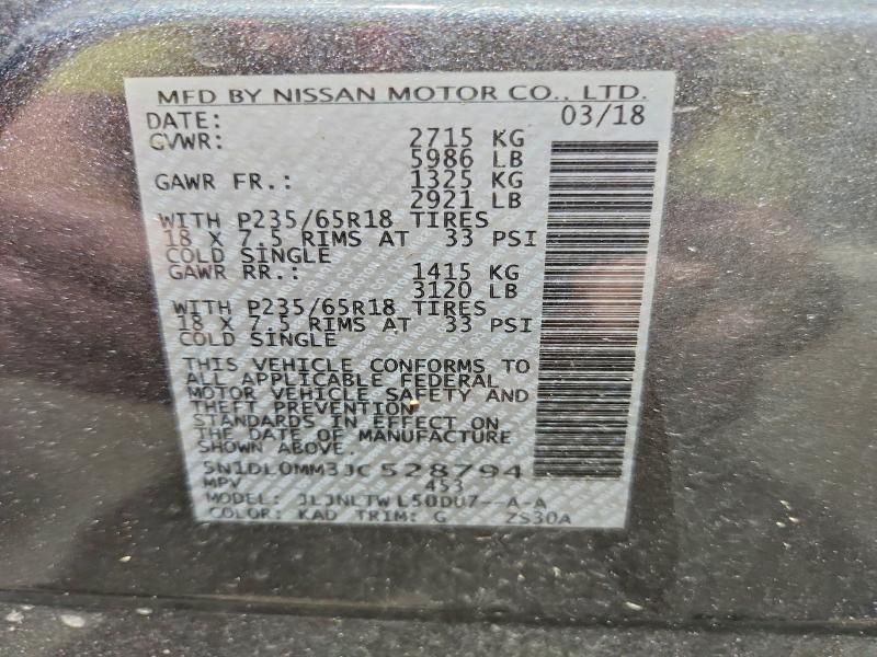 55222386 :رقم المزاد ، 5N1DL0MM3JC528794 vin ، 2018 Infiniti Qx60 مزاد بيع