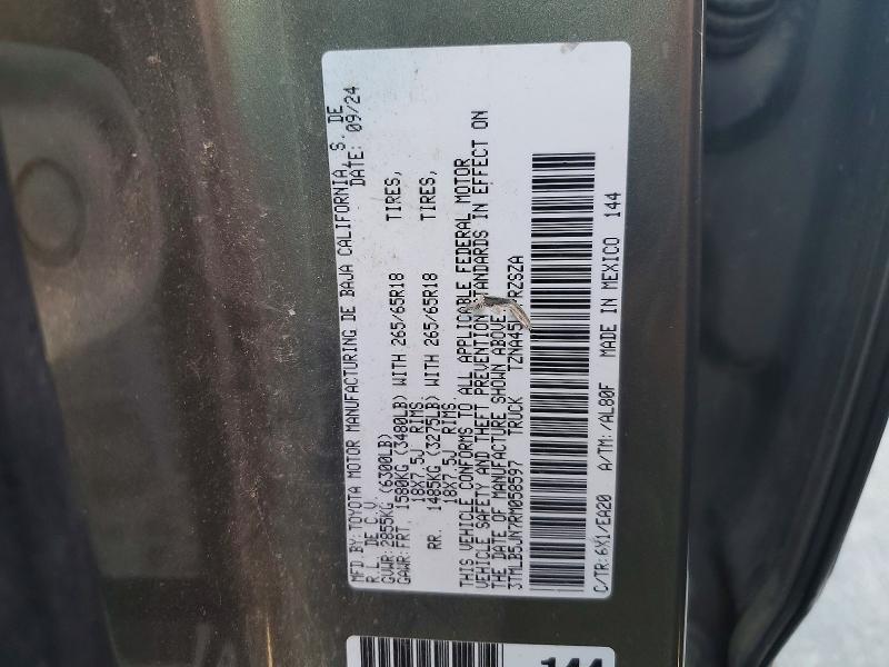 Aukcja sprzedaży 2024 Toyota Tacoma, vin: 3TMLB5JN7RM058597, numer aukcji: 55196376