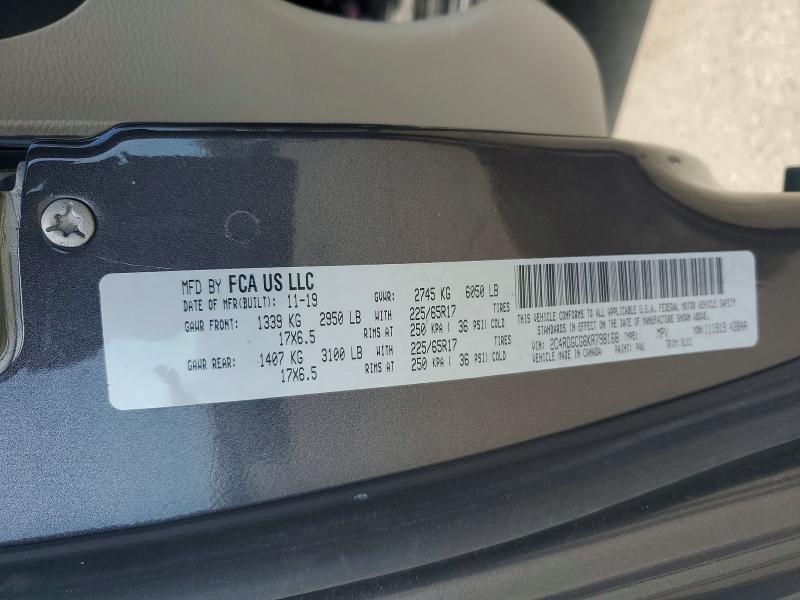 Aukcja sprzedaży 2019 Dodge Grand Caravan, vin: 2C4RDGCG6KR798168, numer aukcji: 53377626