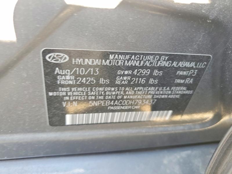Продаж на аукціоні авто 2013 Hyundai Sonata, vin: 5NPEB4AC0DH793437, номер лоту: 54175096