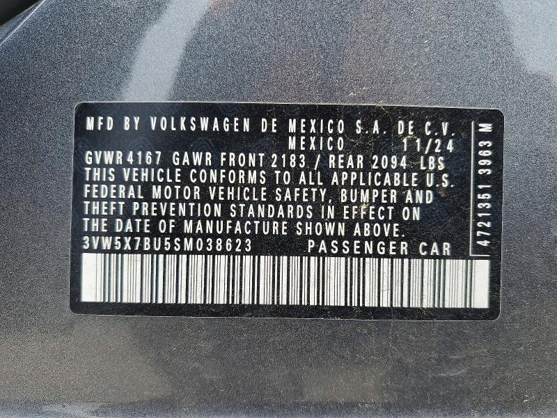 Продажа на аукционе авто 2025 Volkswagen Jetta, vin: 3VW5X7BU5SM038623, номер лота: 51666446