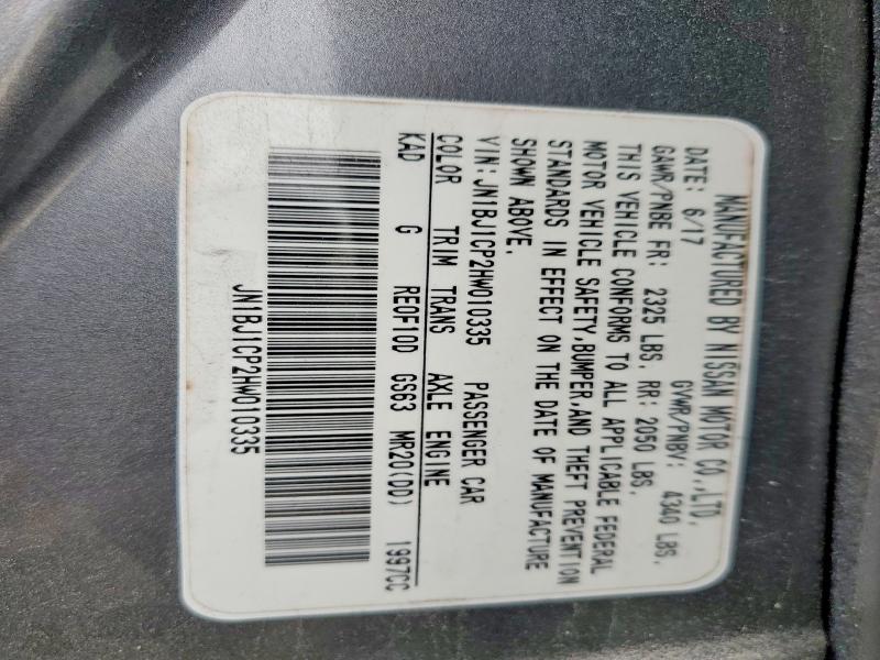 Aukcja sprzedaży 2017 Nissan Rogue Sport, vin: JN1BJ1CP2HW010335, numer aukcji: 52550746