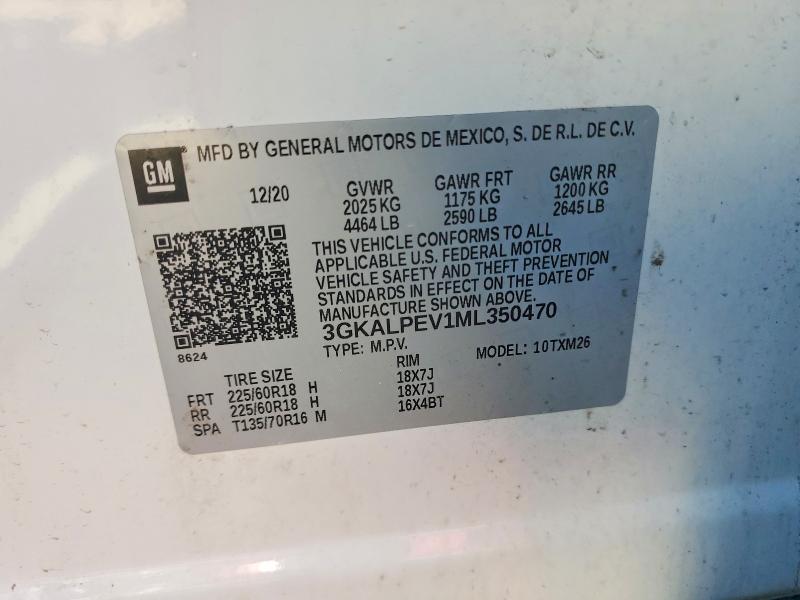 Aukcja sprzedaży 2021 Gmc Terrain, vin: 3GKALPEV1ML350470, numer aukcji: 52740756