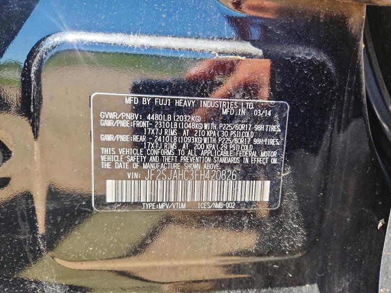 54955686 :رقم المزاد ، JF2SJAHC3FH420826 vin ، 2015 Subaru Forester مزاد بيع