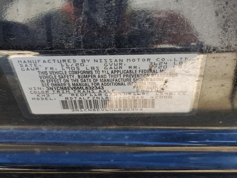 Продаж на аукціоні авто 2021 Nissan Versa, vin: 3N1CN8EV6ML832343, номер лоту: 53805216
