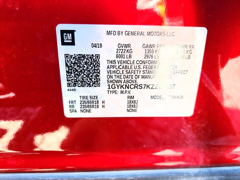 Aukcja sprzedaży 2019 Cadillac Xt5, vin: 1GYKNCRS7KZ260937, numer aukcji: 55120776