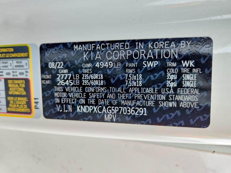 2023 Kia Sportage მანქანა იყიდება აუქციონზე, vin: KNDPXCAG5P7036291, აუქციონის ნომერი: 54841826