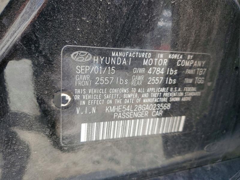 Продаж на аукціоні авто 2016 Hyundai Sonata Plug-in Hybrid, vin: KMHE54L28GA023568, номер лоту: 54013936