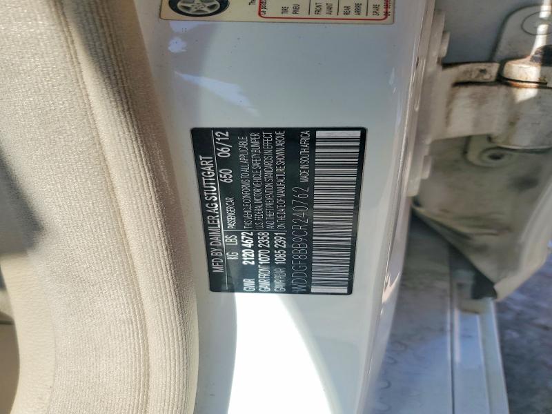 Продаж на аукціоні авто 2012 Mercedes-benz C, vin: WDDGF8BB9CR240762, номер лоту: 54123436