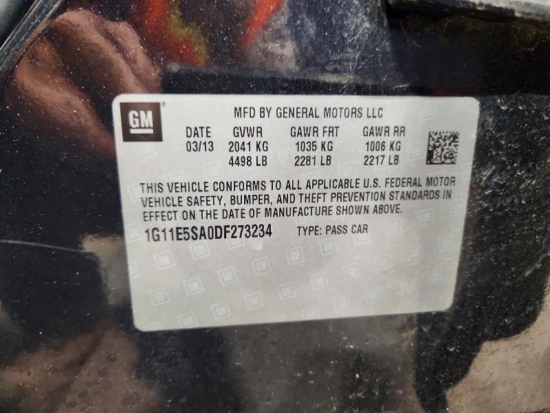 2013 Chevrolet Malibu მანქანა იყიდება აუქციონზე, vin: 1G11E5SA0DF273234, აუქციონის ნომერი: 54483426