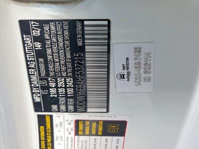 Продажа на аукционе авто 2017 Mercedes-benz C, vin: WDDWJ6EB4HF537215, номер лота: 53878276